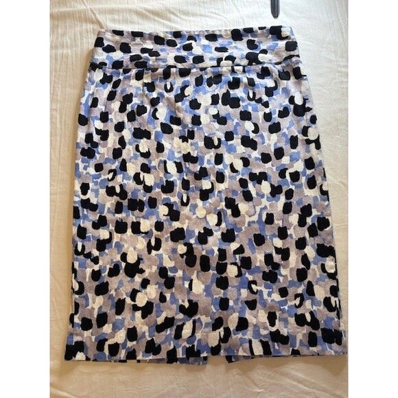 Grace Elements Women’s Blue & White Floral Print Skirt, Zip Closure, Size 10 - Picture 2 of 5